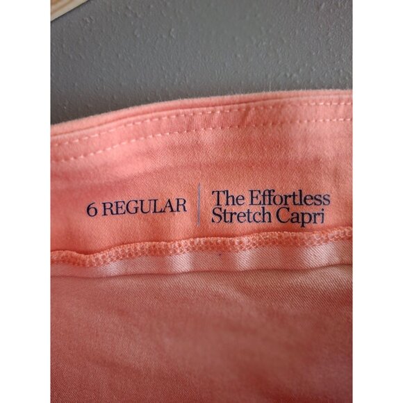 Croft & Barrow Effortless Stretch Capri Pants Womens Size 6 Regular Peach - Picture 4 of 10